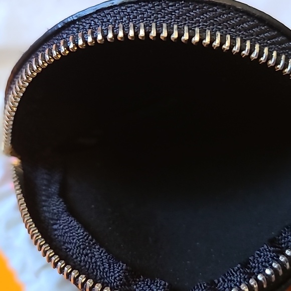 Nwt! Sezane nicolas leather coin pouch black croco - Picture 5 of 9